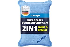 ‎LICARGO LICARGO Mikrofaser Scheibenschwamm Auto [2in1] – Beschlagene Autoscheiben innen in Sekunden frei, streifenfrei & fusselfrei – Autoschwamm Zubehör, Antibeschlag Schwamm Auto