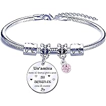 Braccialetti Dell'Amicizia Esmoly - 2 Pezzi Regolabili, Perline Colorate, Regalo Per Migliori Amiche