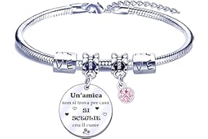 POIUYTRE Regali Natale Amica Braccialetti Sorella Regali Migliore Amica Regalo di Amicizia Bracciale Amica Regalo Sorella Amica Regali Donna Compleanno Regali di Laurea Regalo Amica Speciale Originale