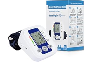 Lvozize Tensiómetro de Brazo Digital, Medidor Tension Arterial con Control de Ajuste del Manguito Medición Precisa de la Presión Arterial y el Pulso Aparato Tension Arterial con Función de Memoria