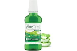 ALOE DENT Optima AloeDent, Aloe Vera Mouthwash Fluoride Free, Natural Action, Vegan, Cruelty Free, SLS Free, Alcohol Free, Healthy Gums, 250 ml