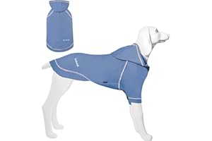 Kickred Basic Dog Hoodie Sweatshirts, Pet Clothes Hoodies Sweater with Hat and Leash Hole, Soft Cotton Outfit Coat for Small Medium Large Dogs