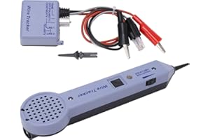 LUQEEG Kit Testeur de Traçage de Câble Réseau, Testeur de Circuit Traceur avec Indication Sonore et Visuelle, Kit Générateur de Tonalités pour Téléphone, Coax, Données de Traçage, Sécurité