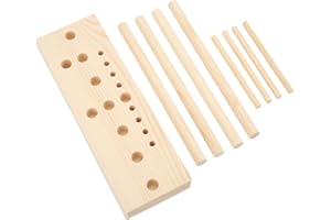 Dioche Bow Makers for Crafts, Bow Maker for Ribbon Wooden Multi Size Adjustable with Wooden Board Sticks for Making Bows DIY Crafts Party Decorations