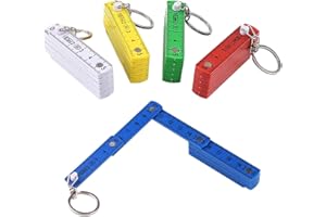 YSDYY 5 mini metro da 50 cm con portachiavi, materiale plastico, scala precisa, 10 connettori, portatile e regolabile, adatto per misurazioni giornaliere e misurazioni di lavoro (5 colori)