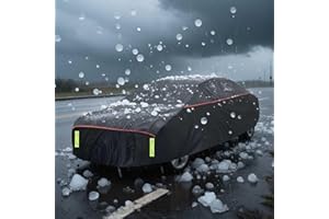 ‎LANLELIN Hagelschutzplane Auto, Wasserdichter Verdickter Hagelschutz Auto Autoabdeckung Hagelschutz für Volkswagen Passat, Audi A3, Škoda Octavia, SEAT Leon(Größe 3: PKW 436 - max. 480 cm)