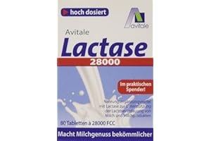 ‎AVITALE Avitale Lactase 28.000 FCC, 80 Tabletten im Spender