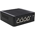 ANDAQI 4 Port, Fanless Firewall Micro Appliance/Mini PC, YC049, Intel Celeron Quad Core J1900, DDR3L 2GB RAM 32GB mSATA, Supp