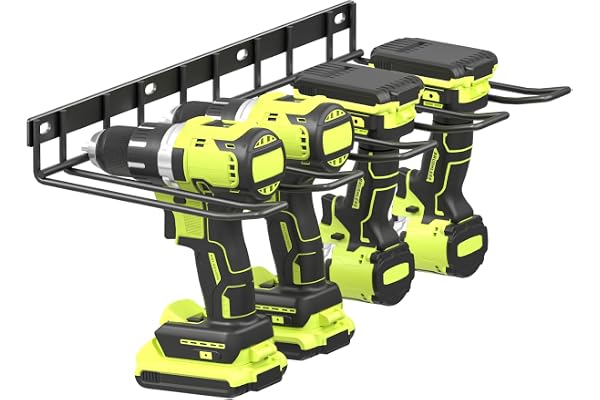 Weldun Organisateur mural pour outils électriques, 4 emplacements, porte-outils pour garage, abri à outils