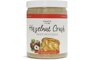 PR PROFIT PROFIT - Crema de avellanas y anacardos sabor crema de chocolate blanco - 250 gramos - Con avellanas y anacardos 100% naturales - Sin azúcares añadidos ni aceite de palma - Libre de gluten.