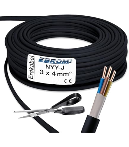 10 Meter Lapp 1600117 H07RN-F 3x1 mm² Gummileitung flexibel mit Schutzleiter I UV-resistentes Kabel für Außenbereich I ölbeständig I flammwidrig I Anschlussleitung 3G1 mm2 schwarz