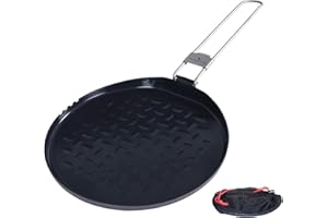 Boundless Voyage Titanium Nonstick Pan with Folding Handle Outdoor Camping Picnic Hiking Barbecue Frying Pan Ti15168B
