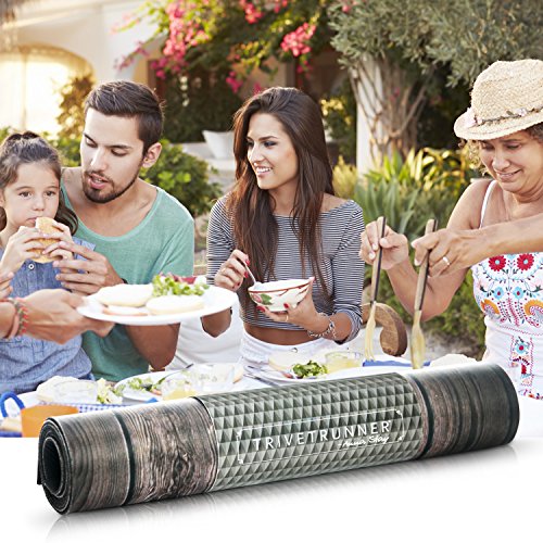 trivetrunner: Untersetzer und Tischläufer – Deko Küche Tisch Décor schützt Arbeitsplatten und Oberflächen vor heißen Teller, Töpfe und Geschirr, rutschsicher, Holz rustikales Design - 6