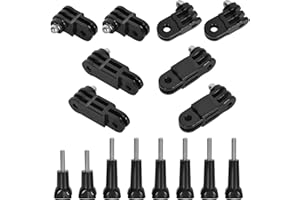 DISNACE 2Set Verstellbare Schwenkarm,Kurze & Lange Schraube für GoPro,3-Wege Feste Gelenke Halterung,Verstellbare Schwenkarm Verlängerungsarm,Action Kamera Zubehör-Sportkamera GoPro Helmhalterung