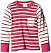 Polarn O. Pyret Baby-Girls Axelsson Striped Long Sleeve T-Shirt, Pink (Raspberry Ice), 6-9 Months
