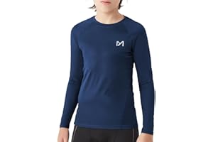 MEETYOO Maglia a Compressione per Ragazzi Lunga Camicie a Compressione per Bambini Maglietta Intima Sportiva Base Layer Traspirante ad Asciugatura Rapida Adatto per Corsa,Palestra,Basket,Calcio