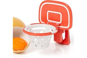 YJWZ Separateur Oeuf Jaune et Blanc Panier de Basket, séparateur de Jaune d'œuf,filtre de jaune d'œuf Forme de Cadre de Basket-Ball, séparateur d'œuf en Plastique (Orange)