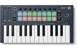 Novation FLkey Mini Bärbar 25-tangenters USB-MIDI-keyboard-controller med FL Studio-integration för musikproduktion