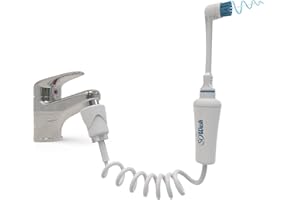 WATER POWERED Idropulsore Dentale SoWash Brush 2 in 1 | Vortice Brush | Si Collega al Rubinetto | Irrigatore Dentale Senza Batterie e Elettricità | Testina Vortice con setole 3 Getti Convergenti | Prodotto Italiano