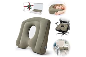 INFLATOAST Donut Pillow For Hemorrhoids,Hemorrhoid Pillow,Donut Pillow For Tailbone Pain,Donut Cushion,Donut Pillow Postpartum Pregnancy,Donut Seat Cushion For Low Back Pain,Hemorrhoids,Sciatica (light gray)