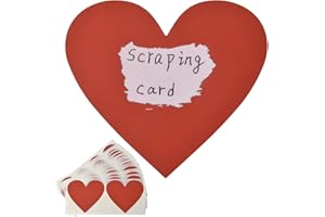 AIYONG 50 pezzi Gratta e Vinci Adesivo Etichette, Scratch Sticker, Etichette Adesive Cuore Gratta e Vinci Rettangole Etichette di Colori da Grattare per Matrimonio,Valentino,Compleanno,Cartoline