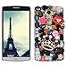 Produktbild spritech (TM) Bling Hard Case Clear Tasche, 3D Handmade Blume Kristall Schwarz Zubehörs Muster Design Handy Cover, metall, schwarz, LG Optimus G3