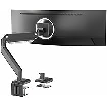 VIVO Pneumatische arm Quad Ultrawide Monitor Extra Hoge