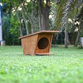 MANDU Ahşap Mini Kedi Evi (Yeni Doğan evi)