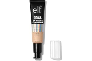 e.l.f. Camo CC Cream | Base correctora de color de cobertura completa con SPF 30 | Fair 120 N | 1 onza (30 g)