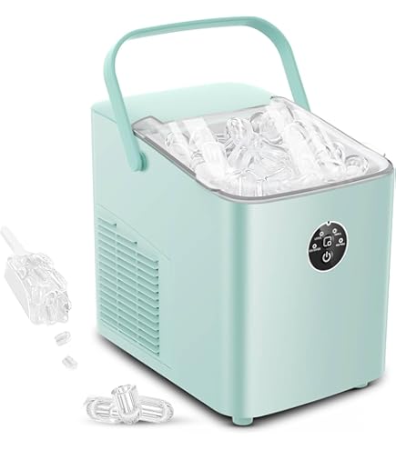 Silonn Eiswürfelmaschine, Eiswürfelbereiter 9 Würfel in 6 Minuten fertig, 11.8 KG in 24 Stunden