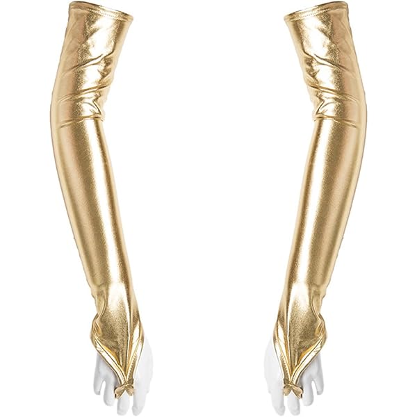 Damen Langhandschuhe Aus Nylon - Glänzende Armelstulpen Für Hochzeit & Oper