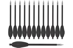 NIKA ARCHERY 12 Pezzi 6.3" Frecce per Balestra a Pistola in Carbonio Frecce da Caccia per 50-80lbs Pistola Balestra Precisione Tiro al Bersaglio Pratica Piccola Caccia
