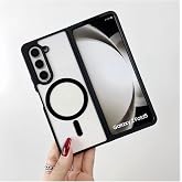 Fogy Galaxy Z Fold 5 ile Uyumlu Kılıf Katlanır Kablosuz Şarj Manyetik Sert Kapak