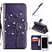 Produktbild Leder Hülle für Samsung Galaxy S5 Mini,Für Samsung Galaxy S5 Mini Hülle Silikon,Galaxy S5 Mini Flip Wallet Brieftasche PU Schutz Etui Cover Case,EMAXELERS Galaxy S5 Mini Hülle Anime,Galaxy S5 Mini Hülle Glitzer Bling Diamant Wishing Tree Muster Bookstyle PU Leder Wallet Case Handytasche mit Standfunktion Karteneinschub und Magnetverschluss Flip Etui Tasche für Samsung Galaxy S5 Mini,Purple Wishing Tree with Diamond