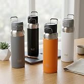 Deconox Paslanmaz &Ccedil;elik Termos Matara - 1000 ML (1 Litre) Kapasiteli, Renk Se&ccedil;enekli Isı Yalıtımlı &Ccedil;elik Suluk (GRİ)