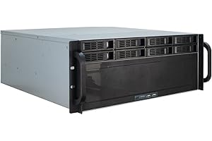 Inter-Tech 4U-4408 Estante Negro, Plata - Caja de Ordenador (Estante, Servidor, Acero, Negro, Plata, ATX,EATX,EEB,Mini-ITX,uATX, 4U)