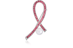 BLING JEWELRY Broche Ruban De Sensibilisation Au Cancer Cristal Émail Argent Bleu Rose Violet Symbole De Soutien Et De Survie Accent Plaqué Argent Or Bijoux Réfléchis pour Femmes