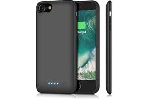 EKRIST Akku Hülle für iPhone 7/8/6/6s/SE 2020【Ultra Dünn aber Mächtig】6000mAh Große Kapazität Battery Case Tragbare Ladehülle Zusatzakku für iPhone 4,7 Zoll Wiederaufladbare Schutzhülle Power Bank Akku Case