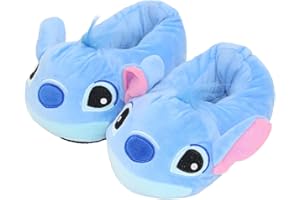 PADIEOE Stitch Slippers Kids Slippers 3D Plush Child Slippers Stitch Angel Fluffy Winter Slippers for Boys and Girls with Indoor Memory Foam Sole