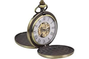 TruClothing Pocket Watch Mechanical Skeleton 1920's Blinders Original Classic