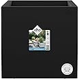 elho Vivo Next Square 30 - Large Planter for Indoor & Outdoor - 100% Recycled Plastic - L 29.5 x H 29.5 cm - Black/Living Black