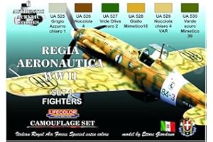 Lifecolor Set di colori acrilici CS19 WWII Italian Regia Aeronautica
