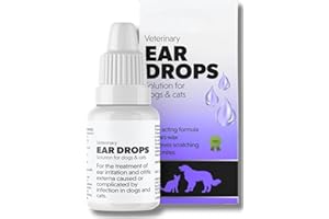 Dog Ear Cleaner | Dog Ear Drops | Ear Drops for Dogs | Ear Mite Treatment for Dogs | Cat & Dog Ear Infection Treatment | Ear Cleaner for Dogs UK | Dog and Cat Itchy Ear Treatment 14ml Sold by UMDA