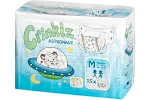 Crinklz Astronaut Windeln mit Folie - Medium - 15 Stück