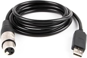 Usangreen USB to DMXcontrol Interface Adapter LED DMX512 RS485 XLR Connector Raspberry PI Converter Signal Level Computer PC Stage Lighting Controller Cable (16.4ft)