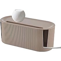 Scatola Organizzatrice Per Cavi E Prese - Beige | Nasconde Cavi, Anti-Inciampo, Con Base Antiscivolo