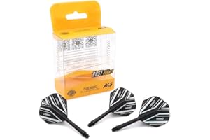 CUESOUL Rost Tige de fléchettes et ailettes intégrées Standard/Poire-Larme/Forme Mince avec Motif Attrayant, Lot de 3 pièces