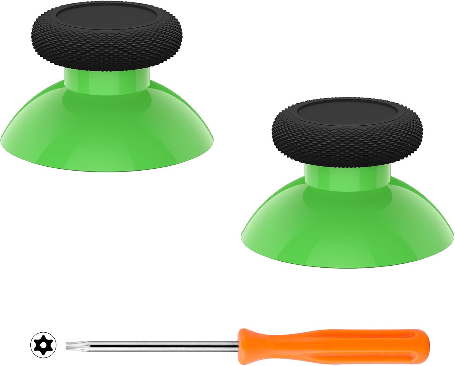 eXtremeRate Joysticks para Xbox Series S X Control Palancas Analogicos Joystick Reemplazable para Xbox One Repuesto para Pulgar Thumbsticks para Xbox One S/X/Estandard/Elite(Negro & Verde)