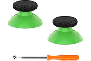 eXtremeRate Joysticks para Xbox Series S X Control Palancas Analogicos Joystick Reemplazable para Xbox One Repuesto para Pulgar Thumbsticks para Xbox One S/X/Estandard/Elite(Negro & Verde)