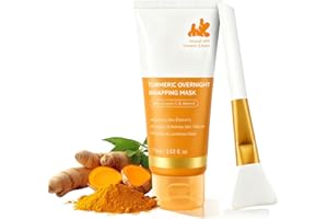 HOUSN Mascarilla De Colageno,MáScara Nocturna De CúRcuma Con áCido KóJico Y ColáGeno Hidrolizado,Peel Off Overnight Mask,Reafirmante E Hidratante,Nutre La Piel Apagada Y Desigual Para Un Rostro Radiante